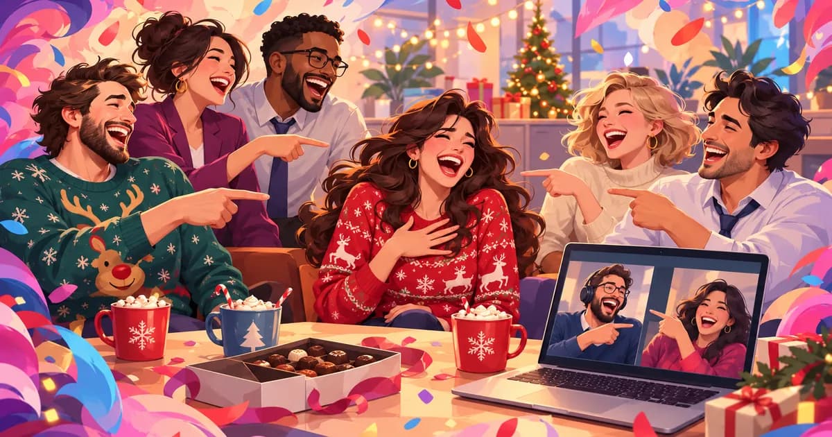 Jeux de Noël entre collègues : 15 idées pour le bureau ou la visio