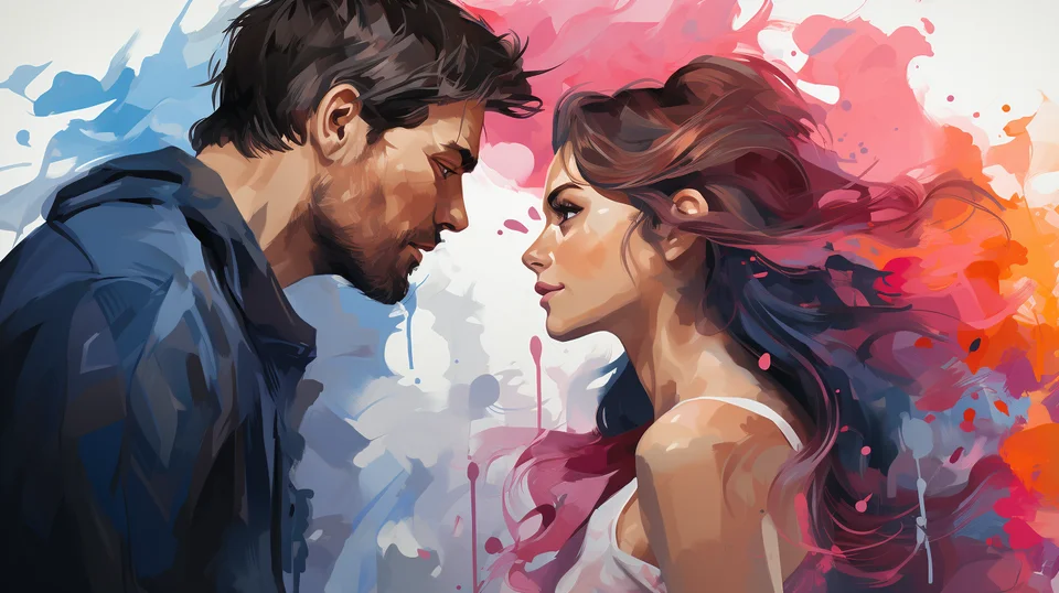 Couple partageant un moment de conversation intime